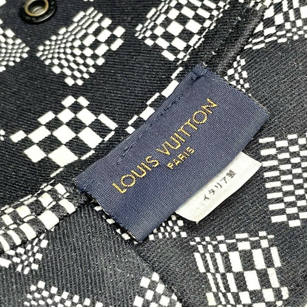 LOUIS VUITTON MP2947 Bone Distorted Damier hat cotton Black - Picture 4 of 9